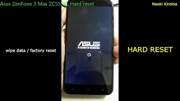 Asus ZenFone 3 Max ZC553KL Hard reset