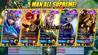 DRAGON TAMER SKIN   ALL SUPREME!!🔥 | (ENEMY SHOCKED!😱) | MLBB