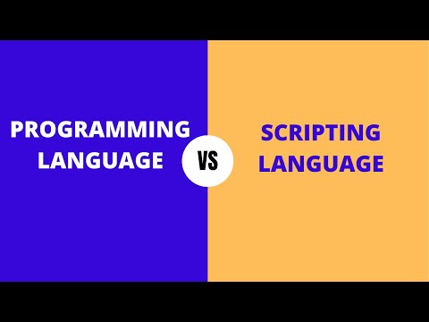 PROGRAMMING LANGUAGE VS SCRIPTING LANGUAGE