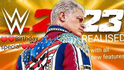 Wr3d 2k23 new mod REALISED with all new features Birthday special mod REALISED
