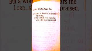 Proverbs 31:30 (A Woman who Fears The LORD shall be Praised!) JESUS IS LORD
