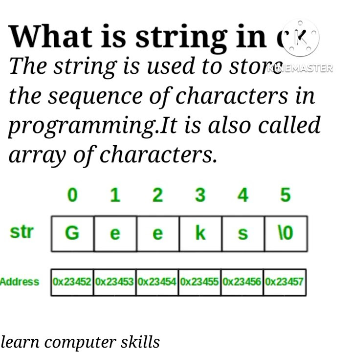 what is string in c |by learn computer skills - YouTube