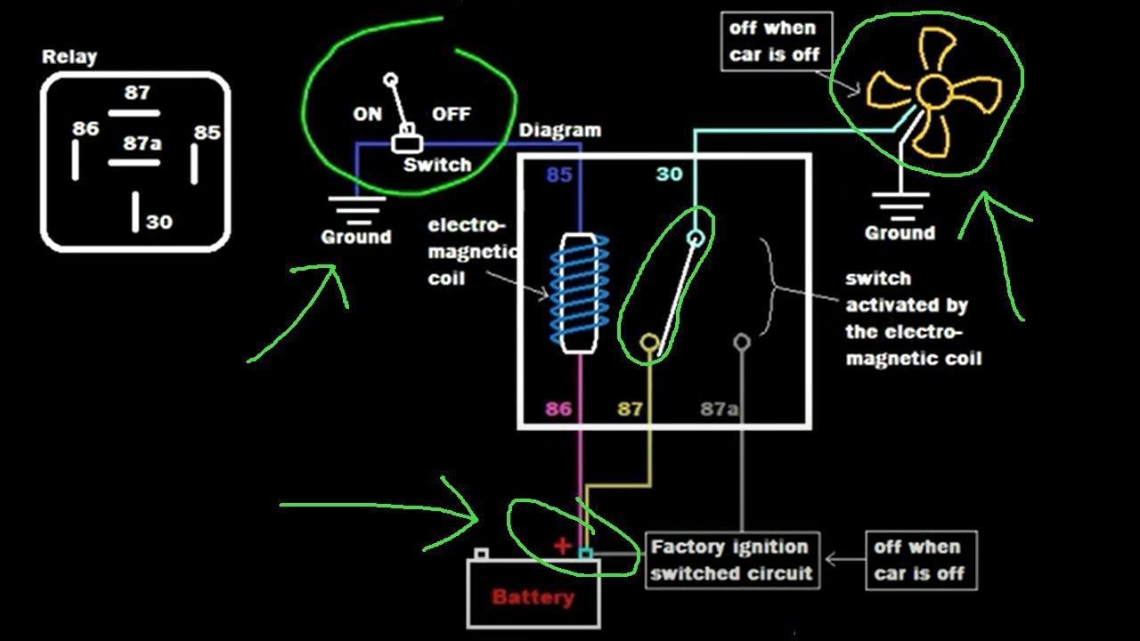 5 pin relay wiring diagram  | 1280 x 720