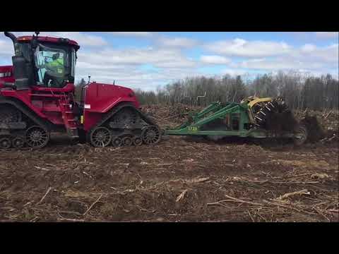SAVANNAH MODEL 1720 STUMP PULLER WITH A CASE 430 QUAD TRAC