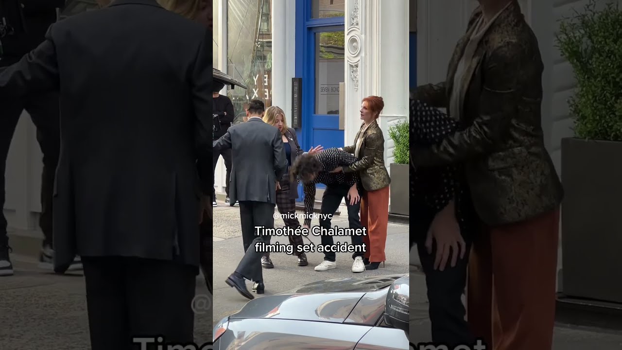 Kylie Jenner new boyfriend, Timothée Chalamet, having a painful accident on NYC set ❤️🩹