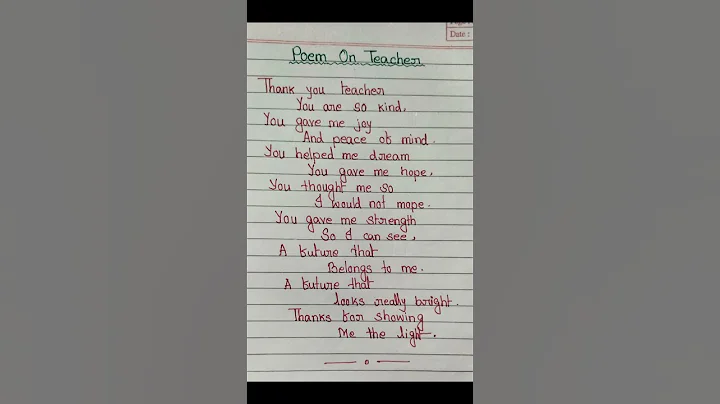 Teachers day poem in English //Poem on Teachers day //English poem on Teachers day //Teachers day// - DayDayNews