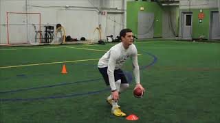 Celebrity 5 Step Drop Back  Roll Out Right Fly | Football | Quarterback | Playbook Profile