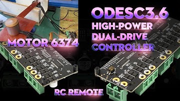 ODESC3.6 Dual-Drive Controller With Motor 6374 Controlled by RC Remote Tutorial | Flipsky