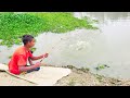 Fishing Video || Everyone likes to see the village boys fishing || Fish catching trap || Hook trap