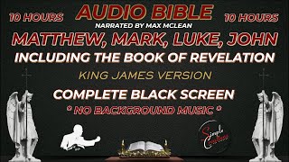 AUDIO BIBLE. THE 4 GOSPELS WITH REVELATION HIGH QUALITY SOUND, COMPLETE BLACKSCREEN. NAR. MAX MCLEAN