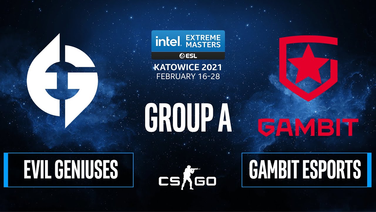 CS:GO - Evil Geniuses vs. Gambit Esports [Inferno] Map 2 - IEM Katowice 2021 - Group A