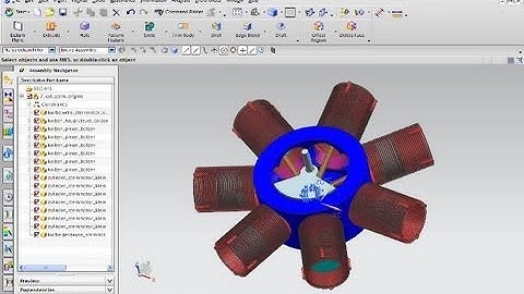 Sternmotor klein assembly - Siemens NX 8.5 Training - Subassemblies