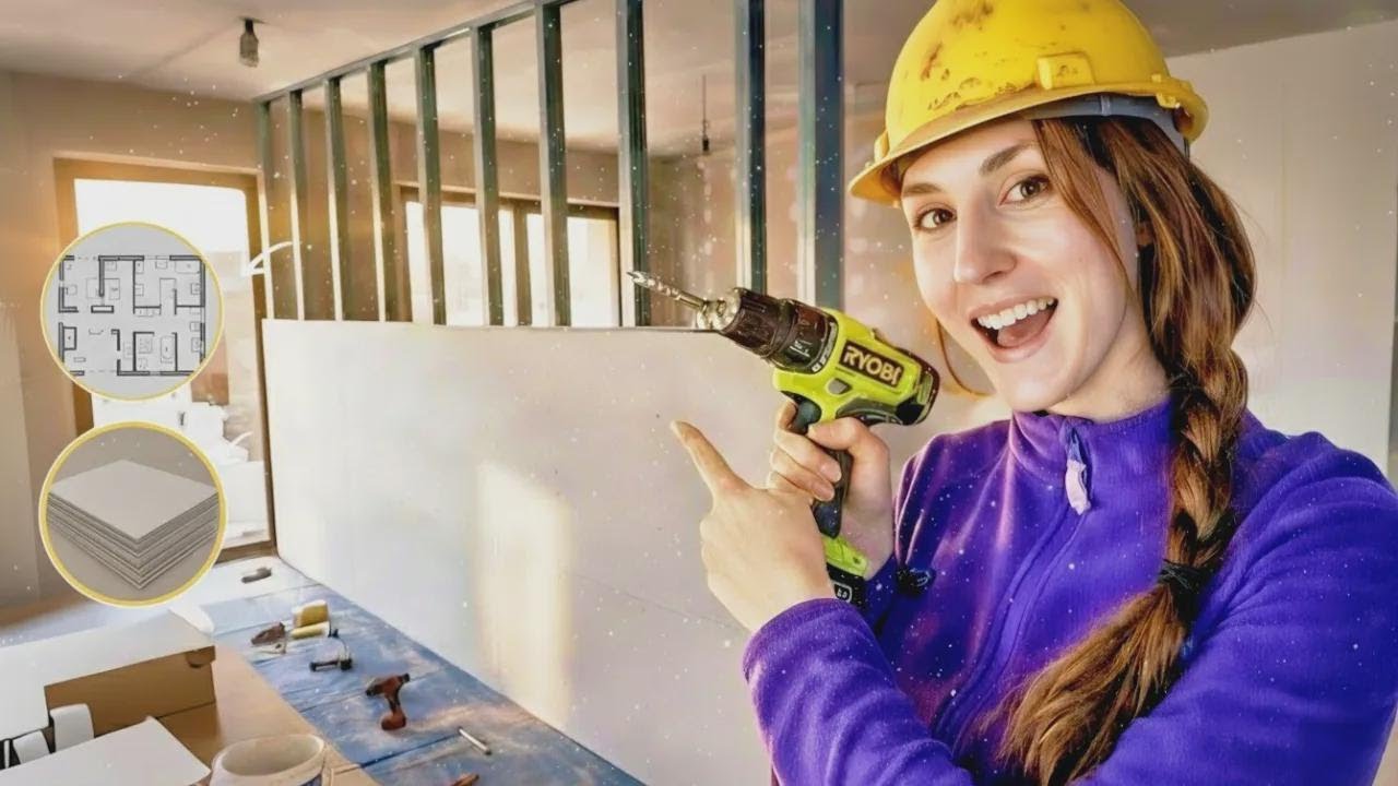 VILLA MAKEOVER #79: Building a Drywall Partition | Renovation Progress