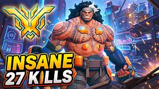 27 Kills Mauga Overwatch 2 Guide || Mauga OW2 Gameplay Abilities Montage Unranked to GM Guide Mauga