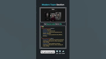 👥✨ Modern Team Section Design with CSS & HTML! 🚀||#shorts #shortvideo  #design #modernwebdesign#web