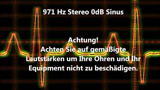 971 Hz Sinus Sound Test 0dB Stereo Beeper Wave Sound