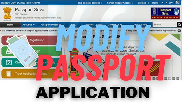 How to modify passport application in passport seva | பாஸ்போர்ட் விண்ணப்பத்தை எப்படி மாற்றுவது