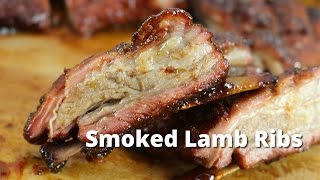 Smoked Lamb Ribs with Apricot BBQ Glaze | Grilled Lamb Ribs on UDS Smoker