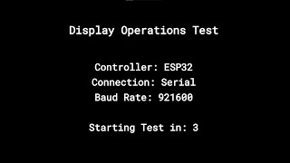 First Run - ESP32 Display Control & Handling Operations