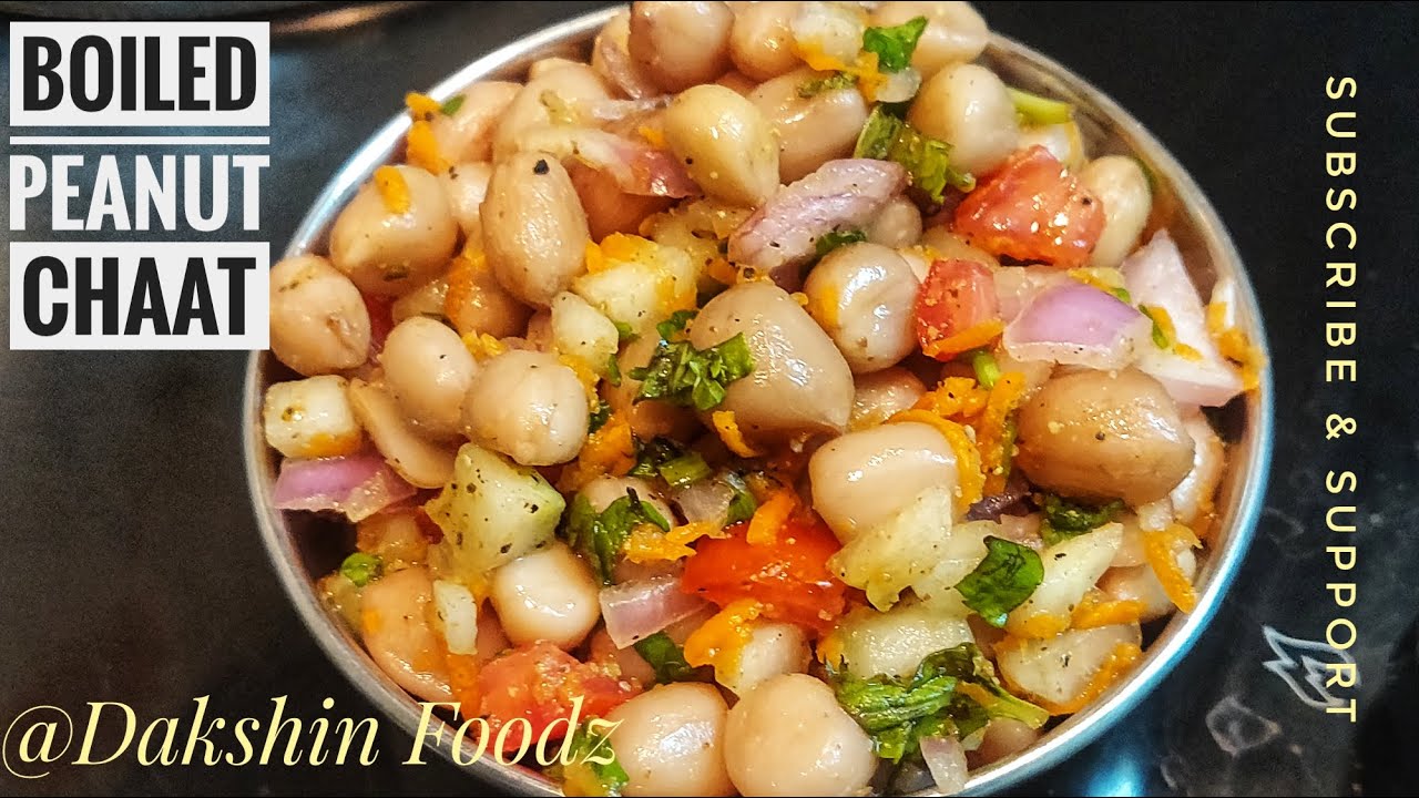 peanut chaat recipe | boiled peanut chaat salad | groundnut chat | dakshin foodz | Dakshin Food  - Tamil