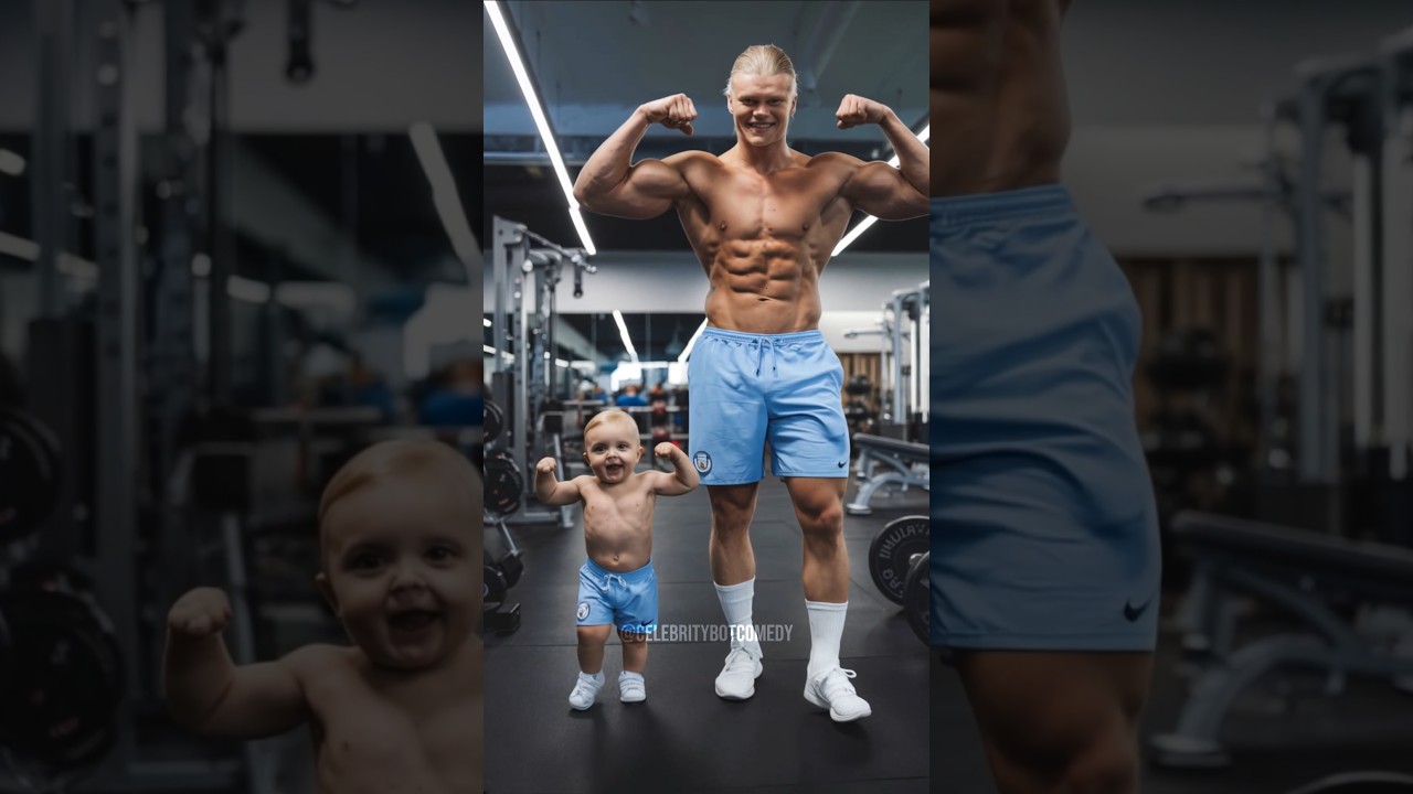 Haaland and his Baby in the GYM 💪 