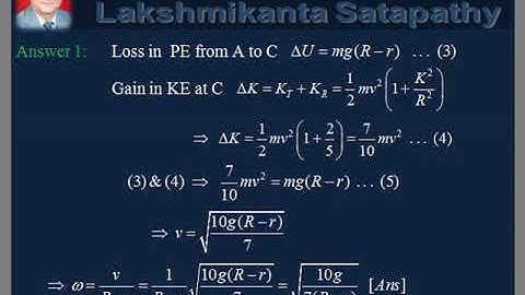 vDo QA Rotational Motion-14/ Pure Rolling of sphere