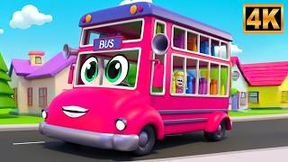 Wheels on the Bus Go Round &amp; Round | Fun Learning Song for Toddlers