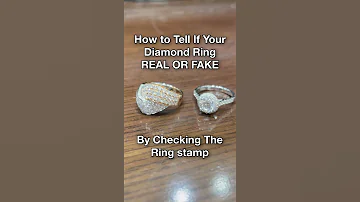 How To Tell REAL Or FAKE Diamond Ring By Ring Stamp Shorts 