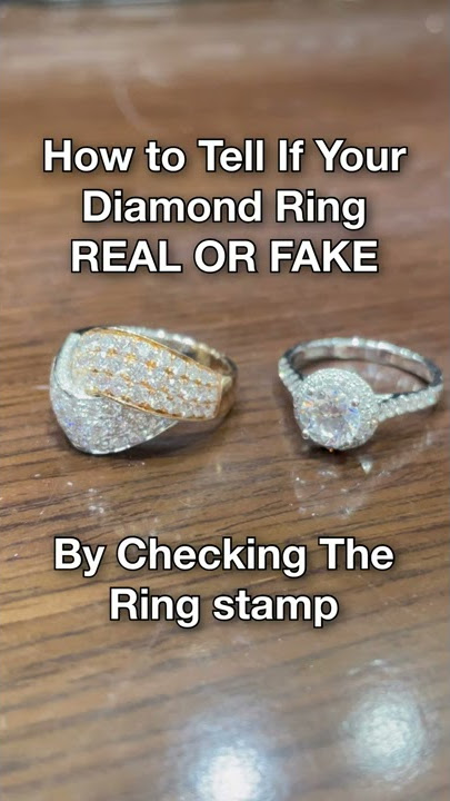 How to Tell REAL or FAKE Diamond Ring (By Ring Stamp) #shorts