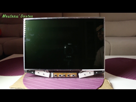 Constructie monitor 15.4" cu  HDMI dintr-un ecran de laptop - Home made