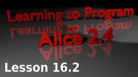 Alice Tutorial 2.4 Lesson 16.2 - Let Keyboard Control Subject (1 of 2)