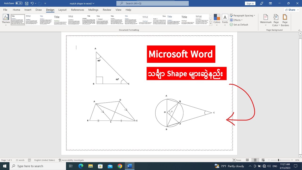 Microsoft Word ဖြင့် သင်္ချာ Equation Shape ပုံများဖန်တီးနည်းသင်ခန်းစာ အစအဆုံးလေ့လာရန်👇👇#equation