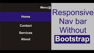 Responsive Navigation Menu | Css and Javasript | No Bootstrap