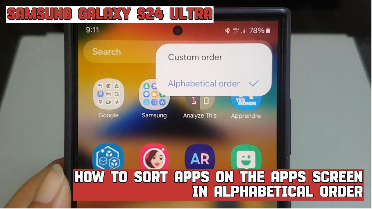 How To Sort Apps On The Apps Screen In Alphabetical Order On Samsung