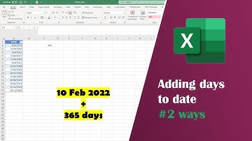 Adding days to the date in Excel