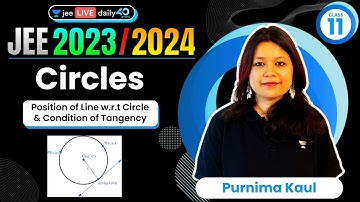 Circles L3 | Position of Line w.r.t Circle & Condition of Tangency | #jee2024 #jee2025 #purnimakaul