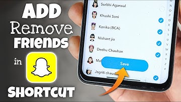 How to Add Remove Friends in Snapchat Shortcut