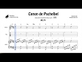 Canon de Pachelbel en D Partitura de Guitarra Punteo y Piano DÚO Sheet Music for Guitar Fingering &