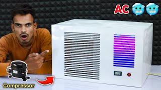 फ्रिज के कंप्रेसर से बनाये AC  || How To Make Air conditioner At Home