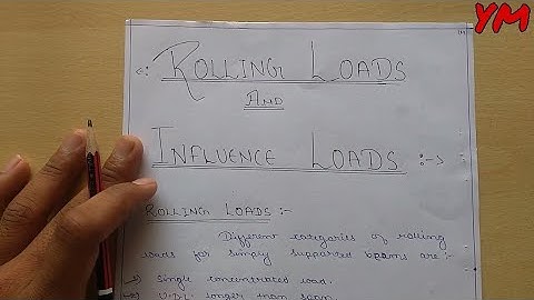 Structural Analysis 2- Rolling Loads cases (In Hindi).