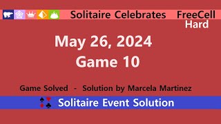 Solitaire Celebrates Game #10 | May 26, 2024 Event | FreeCell Hard screenshot 3