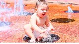 fanny,🍼👻 Baby playing with water - Baby outdoor video