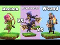 Every Level Wizard and Archer VS Every Level Headhunter | Clash of Clans