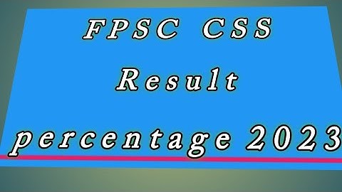 fpsc css result 2023 || css 2023 passing ratio and perentage #fpsccss2023result#ariofficial #css2023