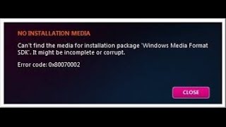 error code 0x80070002 zune 2014 solucionado