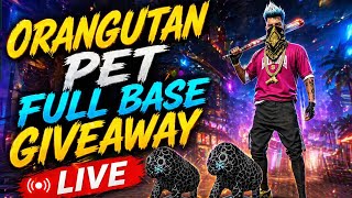 Free Fire Live streaming Free Fire Steel A Pet Orangutan Pet Giveaway full base 💕