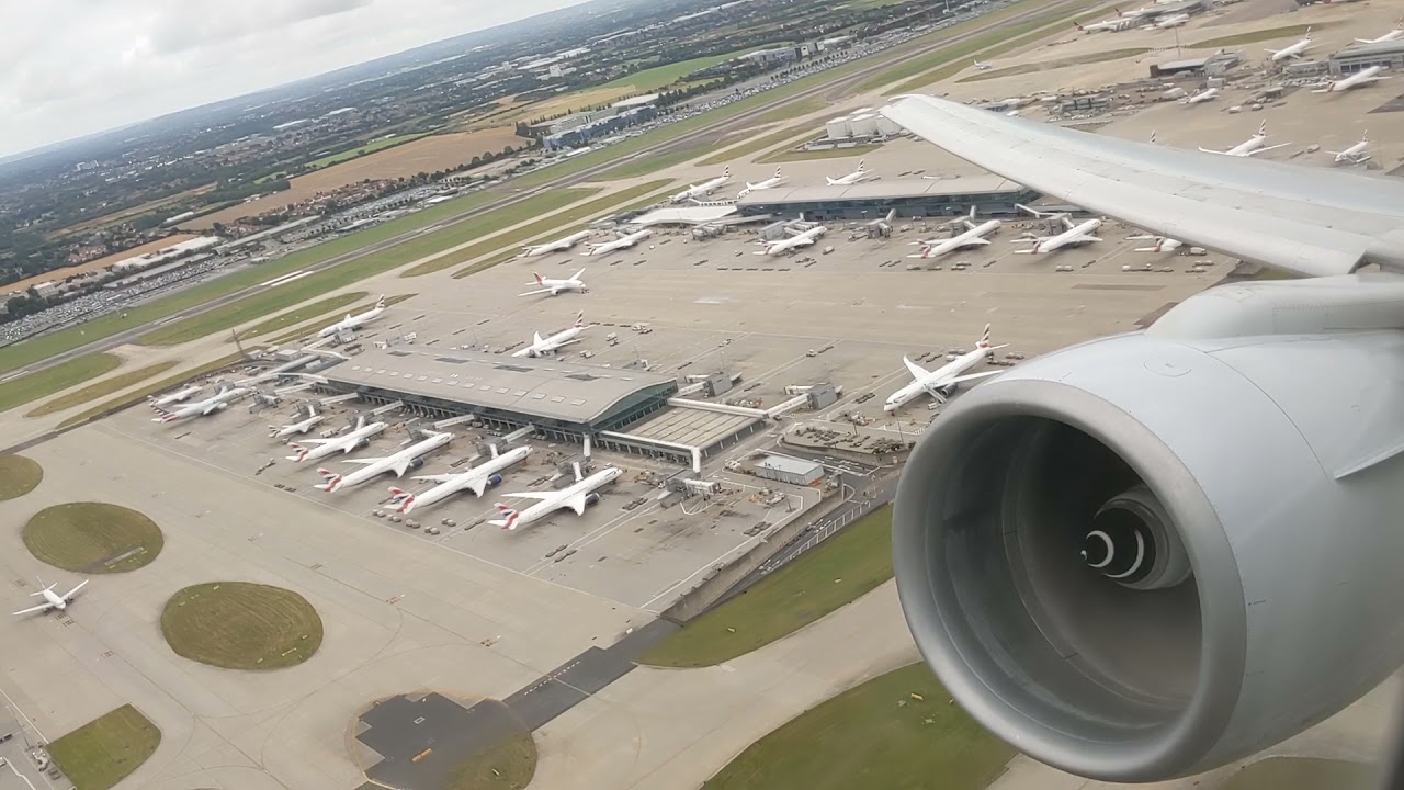 American Airlines AA729 LHR-PHL takeoff