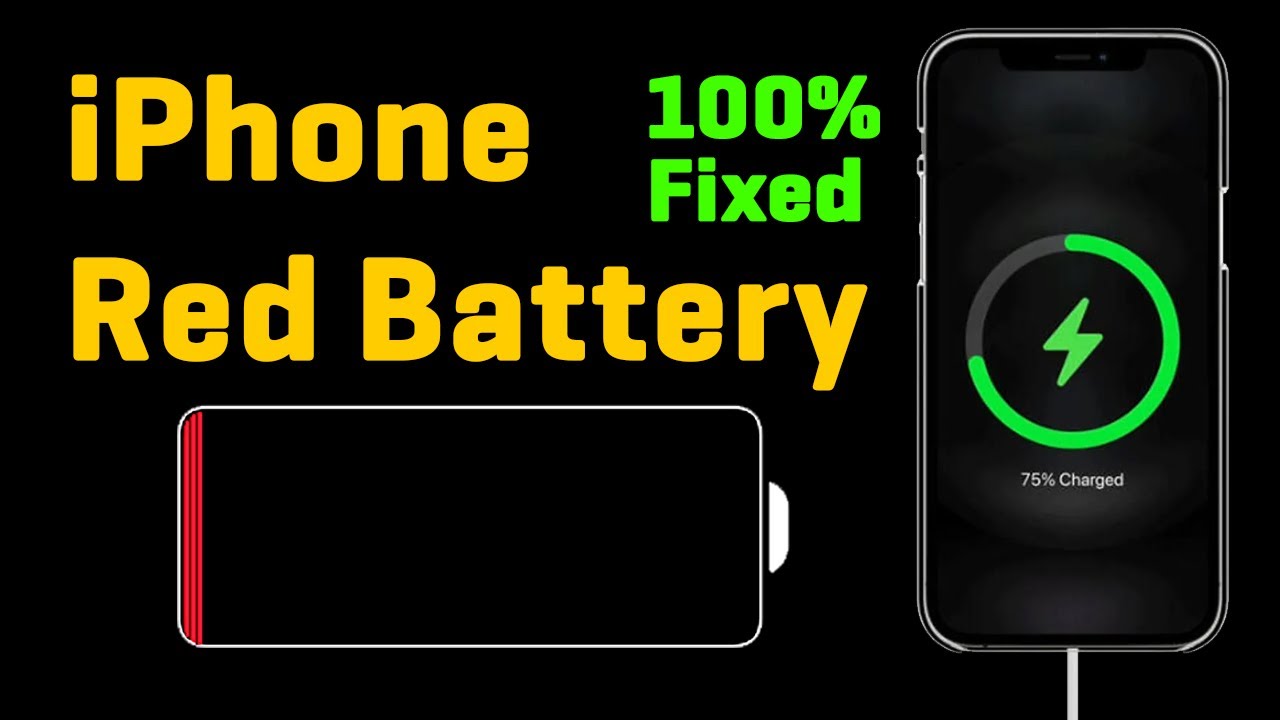 iphone charging but not turning on, iPhone stuck on red battery screen - solve it at your home