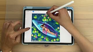 Клонирование- Разбор инструмента, способы применения и новая скорость твоих рисунков! Procreate screenshot 5