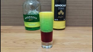 Cocktail Shot Squashed Frog. How to make Cocktail Shot Squashed Frog. With Advocaat & Melon liqueur